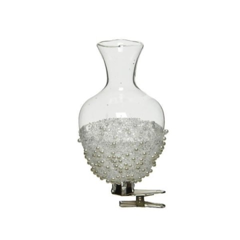 VASO VETRO CON CLIP TRASPARENT